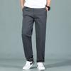 Fábrica directa de fuerza pantalones casuales de algodón para hombre talla grande holgados rectos overol primavera y verano pantalones de mediana edad