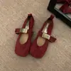 Diseño de Mocasines Planos Versátiles de Fácil Ponerse Metal Estilo Coreano Otoño/Invierno Retro Nuevo para Mujer 2026
