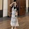 Vestido tipo chaleco de crochet apilado vintage de Simon Reiner para mujer, nuevo diseño de verano, holgado, talla pequeña, para uso exterior