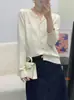 Cárdigan pequeño de punto con botones, manga larga, nuevo estilo principios de otoño 2026, prendas de punto para mujer, top de punto casual