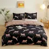 Fabricante transfronteiriço de roupas de cama atacadista de capas de edredom escovadas para Amazon, fronhas, lençóis com elástico estampados, conjuntos de três peças e serviços de dropshipping