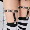 Direto da fábrica europeu e americano Harajuku punk anel em O de couro feito à mão simples hip-hop moda anel de perna cinta liga