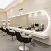 Espejo de Mesa de Salón de Peluquería de Moda con Espejo Colgante Grande, Espejo de Salón de Peluquería con Luces para Permanentes, Tintes y Cortes de Cabello, Otros