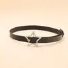 Cinturón Minimalista para Mujer Estilo Americano con un Diseño Versátil, Decoración Casual, Personalidad Sencilla, Hebilla de Estrella a la Moda, Personalizable