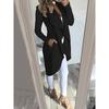 2026 Talla Grande Europeo y Americano Amazon Wish Ebay Moda Color Sólido Solapa Delgado Largo Gabardina para Mujer