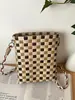 Comércio Exterior Verão Nicho Bolsas de Palha para Mulheres 2025 Nova Moda Versátil Bolsa Transversal Popular Bolsa de Ombro Tipo Saco