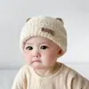 Gorro para Niños Estilo Coreano Niño y Niña Sombrero de Felpa Otoño e Invierno Caliente para Bebé Protección para los Oídos Gorro de Lana Tejido Lindo