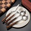 Faca, Garfo, Colher de Aço Inoxidável 304 Mingrui, Faca e Garfo de Bife de Noz, Conjunto de Talheres Estilo Ocidental, Louça para Bife