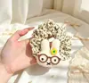Otoño e Invierno Nuevo Floral Miffy Conejito Donut para el Cabello Café con Leche Lindo Accesorios para el Cabello de Niña Flequillo Recogido Cola de Caballo Goma para el Cabello