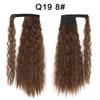 Peruca Rabo de Cavalo Ondulada com Fita Adesiva Mágica Xuchang para Atacado, Cabelo Longo e Cacheado, Estilo Europeu e Americano, com Tranças e Ondas de Lã.