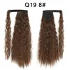 Xuchang Venta al por mayor Cinta Mágica Permanente de Maíz Cola de Caballo Peluca Cabello Largo Rizado para Mujeres Europeas y Americanas Extensiones de Cabello Rizado de Lana Cola de Caballo Trenza