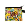 Cartera de monedas de dibujos animados Los Simpsons, bolsa de monedas con cremallera de poliéster, bolsa pequeña para guardar auriculares y llaves de estudiante al por mayor
