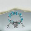 Pulseira Elegante de Luxo Leve Colorida Pedra Natural Chinesa Étnica Lótus Ruyi Estilo Nacional Pulseira Melhor Amigo Joia