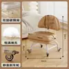 Taburete elevado con rueda giratoria, silla silenciosa con respaldo, taburete bajo con ruedas, banco apto para niños, taburete para cambiarse los zapatos, simple y moderno