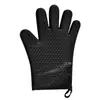 Guantes de Aislamiento Térmico de Cinco Dedos Guantes de Silicona Resistentes al Calor Guantes Antideslizantes Resistentes al Calor para Horno de Cocina Horno de Microondas Herramientas de Horneado