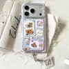 Lindo Colgante de Pegatina de Rilakkuma para Funda de Teléfono Apple 17 Pro Max, Adecuado para Funda Suave Cuadrada 16 Pro 15 Pro Max