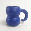 Taza Cerámica Forma Especial, Taza Coreana Ins con Asa Grande, Taza de Agua de Aspecto Elegante, Taza Curva Gancho Celebridad de Internet, Taza de Espino Confitado Douyin