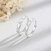 Anillo de pareja de plata de ley 925 con diseño de nicho de castaña de agua para hombres y mujeres, anillo de circón de lujo ligero, anillo entrelazado Tanabata ins