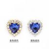 Garra de Borde en Forma de Corazón Transfronterizo Diamante de Corazón Colorido Hebilla de Cristal Diamante de Imitación de Vidrio DIY Ropa Vestido de Novia Zapato Bolso Diamante Cosido a Mano