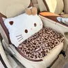 Nueva Almohada de Soporte para Cuello para Reposacabezas de Coche de Gato Cojín para Respaldo de Asiento de Coche con Estampado de Leopardo Transfronterizo Cojín de Soporte Lumbar Universal para Interior de Coche para Todas las Estaciones