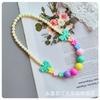 Nuevo Color Caramelo Niña Bebé Princesa Flor Perla Lazo Collar Accesorios Vestido de Dama de Honor