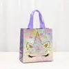 Bolsa de Regalo de Unicornio de Dibujos Animados, Bolsa de Regalo de Cumpleaños, Regalo para el Día del Niño, Bolsa de Tote de Tela No Tejida, Gran Capacidad