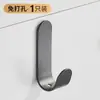 Gancho de Hierro Personalizado al por Mayor Fabricante Gancho Único sin Perforación Gancho Metálico de Cocina Baño Inodoro Gancho Adhesivo