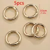 Hebilla de resorte de aleación de zinc, anillo para bolso, llavero, anillo abierto, mosquetón conector, herrajes DIY, accesorios de joyería