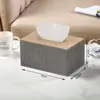 Los fabricantes de cajas de pañuelos pueden personalizar cajas de pañuelos de cuero modernas y sencillas para oficinas y hoteles, cajas de servilletas de lujo ligero