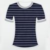 Al por mayor Tela de Algodón Puro Rayada Grado A para Pijamas Camiseta de Algodón Elástico Transpirable Ropa de Casa Tejido de Punto
