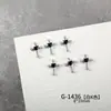 Negro Pistola Zirconia Serie Cruz Nueva Joyería para Uñas Flash de Gama Alta Versátil Joyería para Uñas Lujo Accesible Estilo Popular