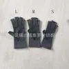 Guantes de cáñamo grises de punto grueso de medio dedo para exteriores, transpirables, para entrenamiento deportivo, protección para montar, guantes para articulaciones, fabricantes de origen