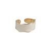 Anillo de Esmalte Estilo Coreano para Viajeras, Anillo Abierto Retro de Moda con Borde Ancho de Ola, Elegante y con Estilo para el Dedo Índice