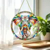 Plato colgante bohemio pintado de gran venta transfronteriza, decoración artística redonda para ventanas del hogar, adorno colgante de acrílico, personalizable
