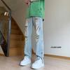 Calça jeans rasgada e lavada americana, estilo europeu e americano, estilo high street, primavera e outono, masculina, reta, solta