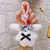 Cachorro Fofo de Óculos Desenho Animado Chaveiro de Pelúcia Pequeno Pingente Brinquedo de Pelúcia Decoração de Mochila Atacado Pequenos Produtos para Barracas