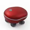 Novo Massageador de Cabeça Transfronteiriço Impermeável Amassamento Escova Massageadora de Meridianos Doméstico Elétrico Portátil Massageador de Couro Cabeludo