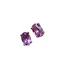 Aretes de Tachuela de Amatista Natural al por Mayor, Colores Súper Geniales, Morado Misterioso y Soñador, Estilo Simple, Incrustación de Plata de Ley S925, Diseño Versátil