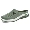 Zapatos Zapatos para Mujer Versátiles Zapatos Casuales Transpirables Punta Abierta Medio Zapato Slip-On Zapatos Perezosos Zapatos de Malla Tejidos Voladores Zapatos de Suela Suave