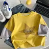 2026 Última Novidade Mais Vendida Roupa Infantil Masculina Duas Peças Algodão Puro Camiseta Estampada de Manga Longa, Roupa de Baixo Infantil para Bebês e Crianças Pequenas da Primavera