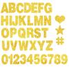 Letras números inglés DIY purpurina 01234546789 amor estrella de cinco puntas luces de colores alambre de cobre cadena de luces LED