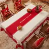 Mantel atmósfera de Año Nuevo, impermeable, a prueba de aceite, sin lavado, modelo Año Nuevo 2026, tapete para mesa de comedor, mantel de mesa de café de lujo ligero de alta gama