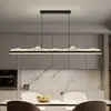Candelabro moderno minimalista para restaurante, nuevo modelo 2025, luz lineal de tira de lujo ligero creativa y única para comedor, mesa de comedor y barra de bar