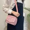 Bolso Mengchen Bolso de Lona Lindo para Niña Estilo Coreano Ins Estilo Japonés Harajuku Bolso Cruzado de Lona Bolso de Hombro para Estudiante