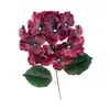 Ramo de flores de seda artificial de hortensia de 3 pétalos, flores de seda artificiales con un toque de alta gama, decoración de sala de estar, producto terminado de arte floral para bodas