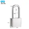 Cadeado de aço inoxidável 304 com corrente longa atacado cadeado de corrente longa cadeado para medidor de energia cadeado de segurança à prova d'água e à prova de ferrugem para exterior