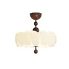 Luminária de Teto para Quarto, Estilo Antigo, Lâmpada LED Redonda Plissada Criativa e Moderna, Luminária de Quarto Francesa Simples e Brilhante com Proteção para os Olhos