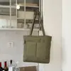 Bolsa Transversal Casual Estilo Coreano para Mulheres, Estilo Artístico, Bolsa Tote para Aula de Estudante Universitário, Texturizada, para Ir ao Trabalho, Bolsa de Grande Capacidade