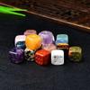 Dados de Piedra Cruda de Cristal Natural Adornos Mahjong Bar Juguetes Casuales Chips Dorados con Borde Dados Garantizados