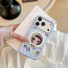 Soporte magnético giratorio de niña linda adecuado para funda de teléfono Apple 17pm iPhone 16 mate soporte de película 18
